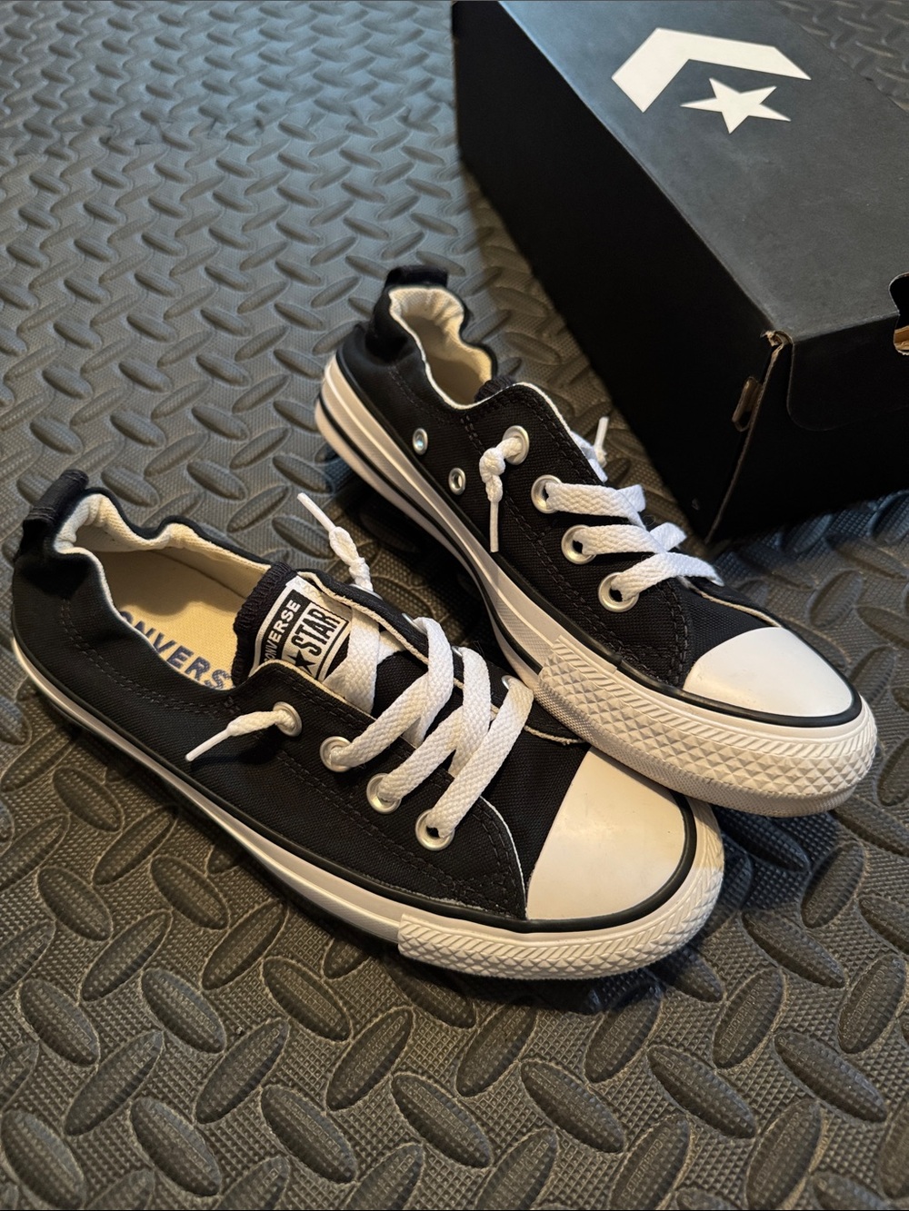 Black Slip on Converse